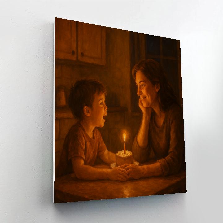 Evening Kitchen Stories With Mom Painting by numbers kit