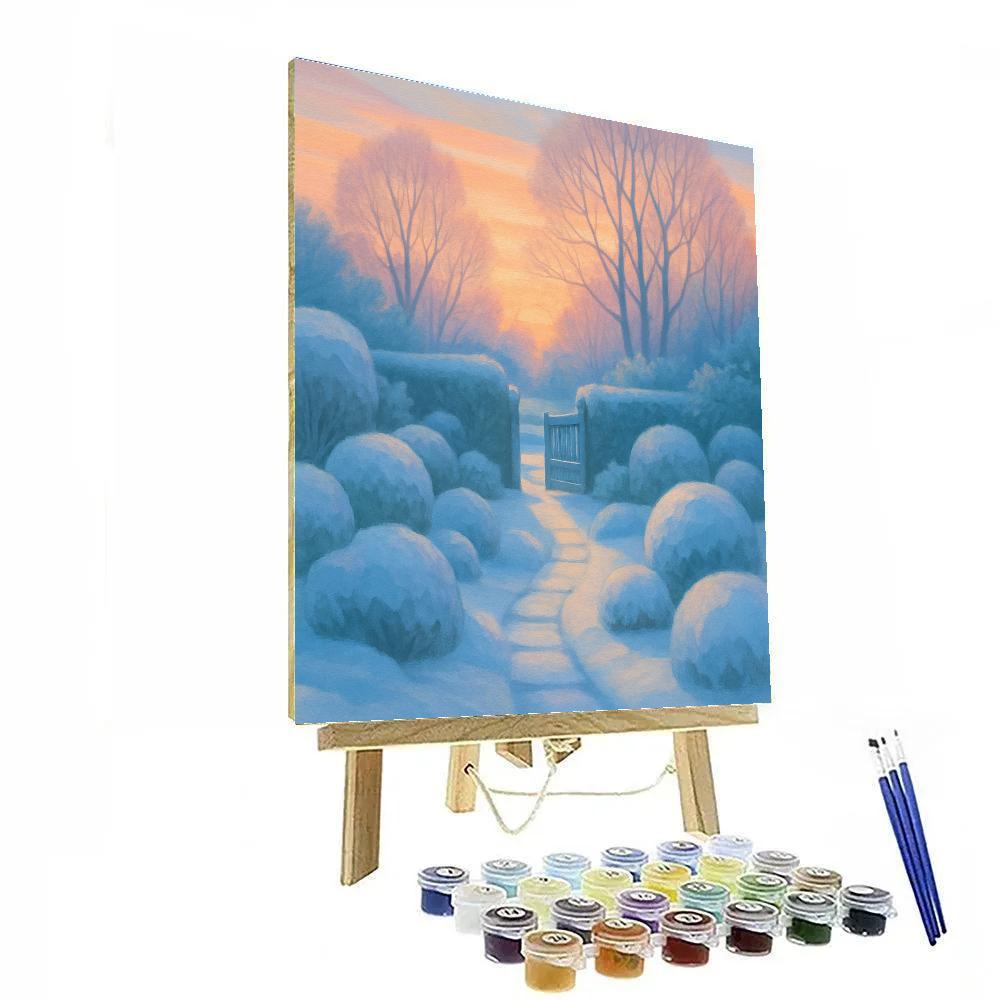 Snow Garden At First Light Painting by numbers kit