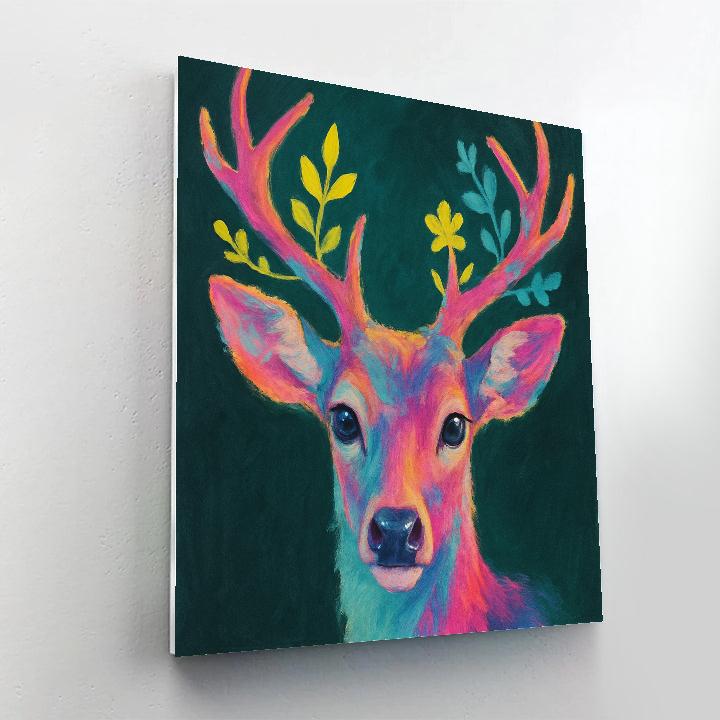 Electric Meadow Deer Reverie paint by color