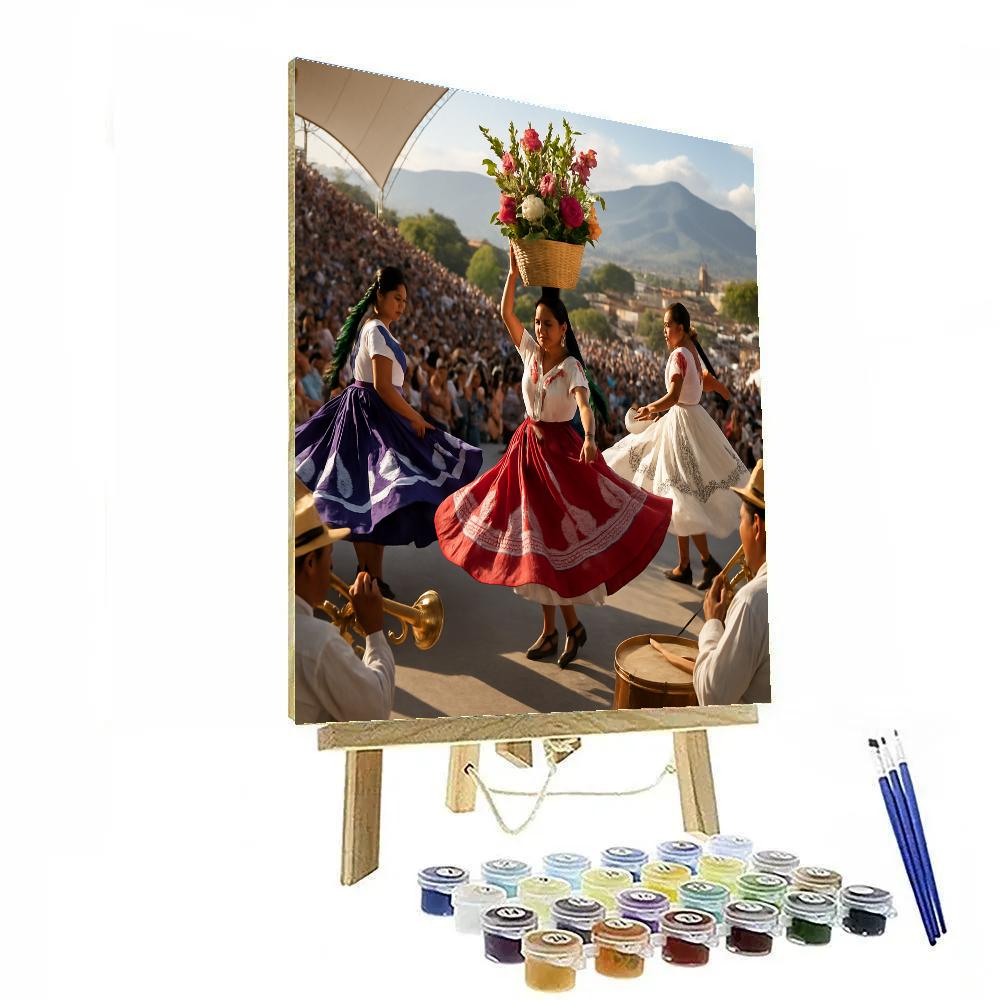 Mexican Guelaguetza Dance Performance paint by number