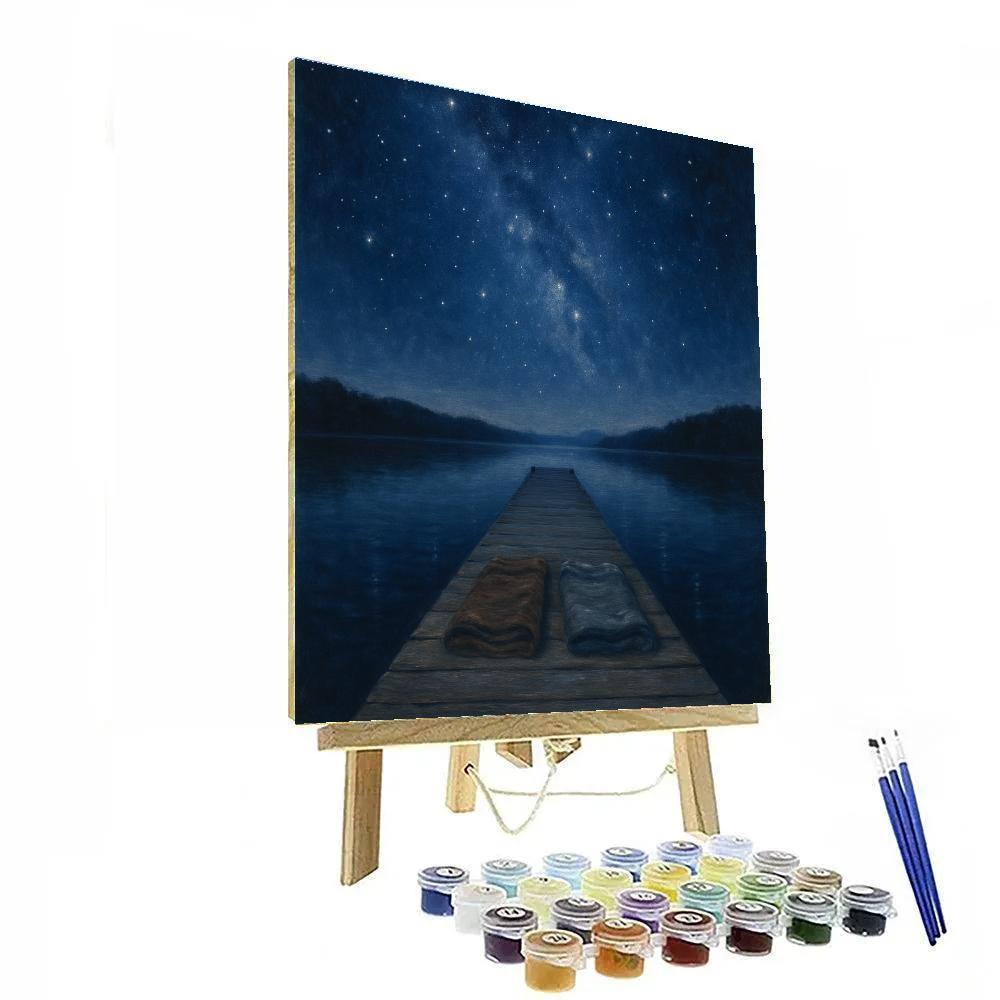 Stargazers Dock At Silent Lake Paint by numbers kits
