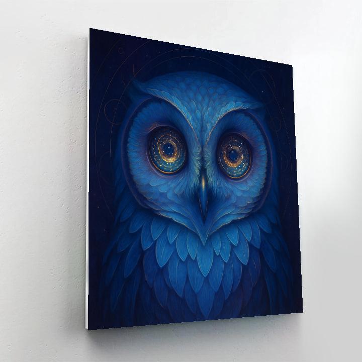 Galactic Owl Timekeeper painting number kit