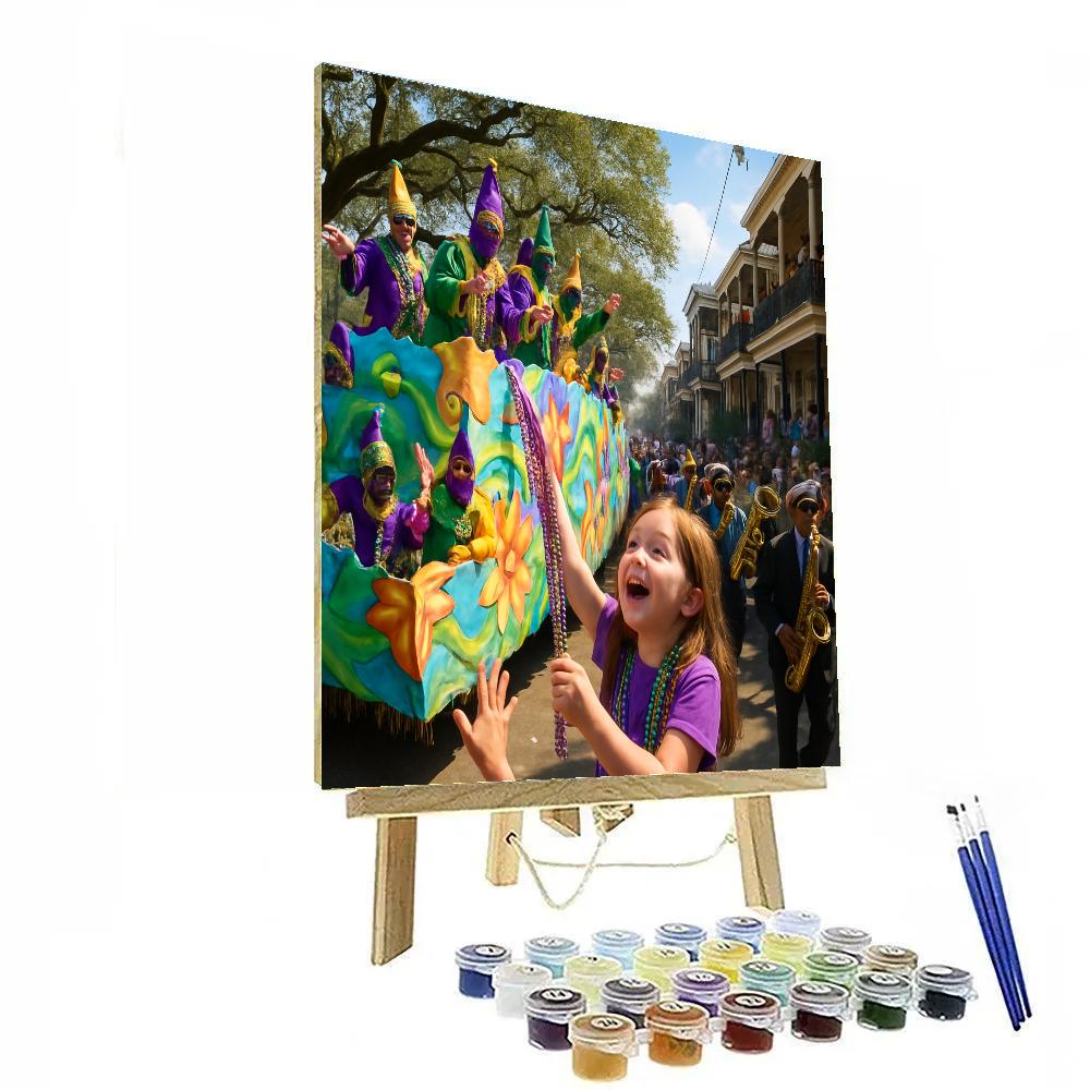 New Orleans Mardi Gras Day Parade paint by numbers
