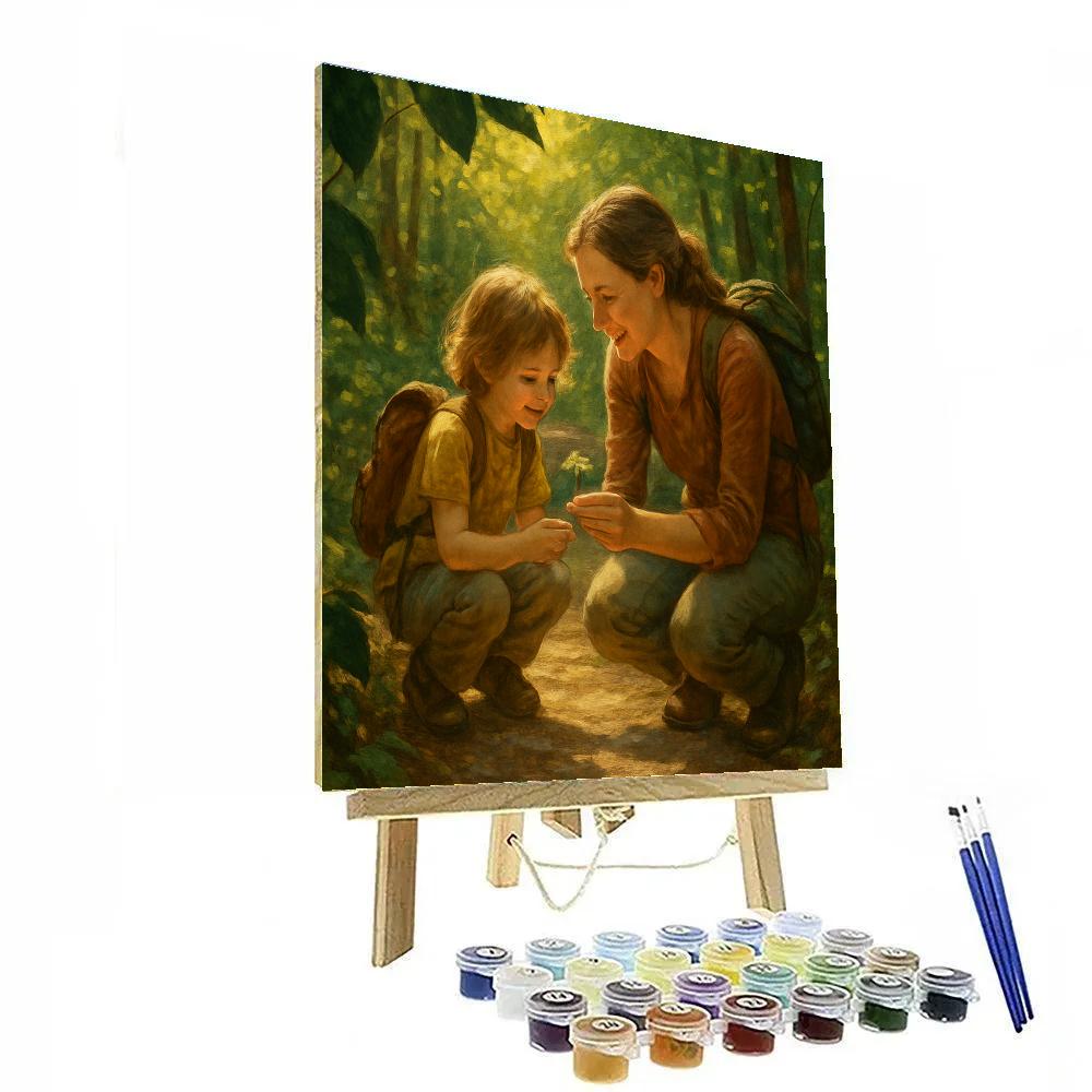 Forest Trail Discovery With Mom Painting by numbers kit