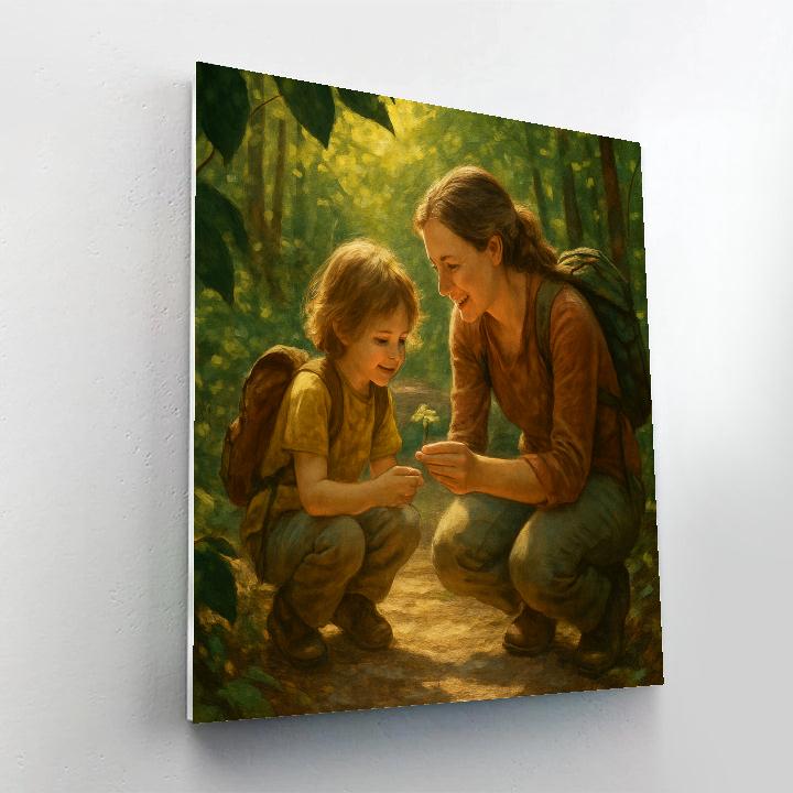 Forest Trail Discovery With Mom Painting by numbers kit