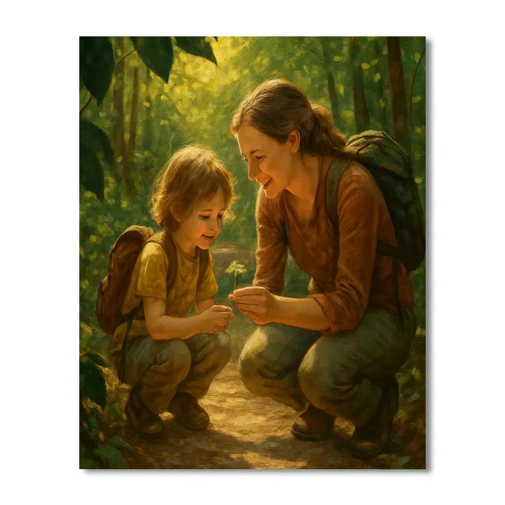 Forest Trail Discovery With Mom Painting by numbers kit