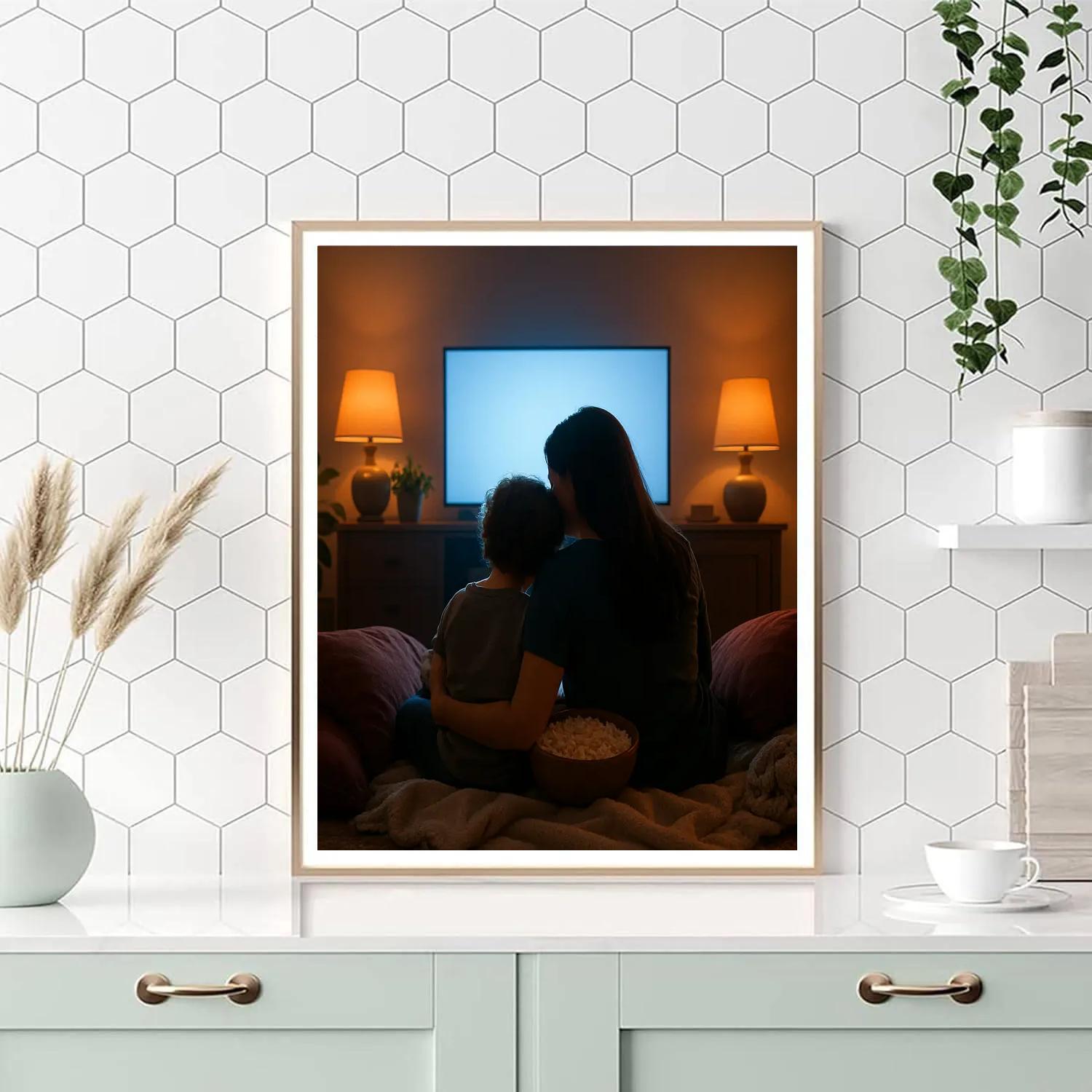 Movie Night Blanket Nest With Mom DIY paint by numbers