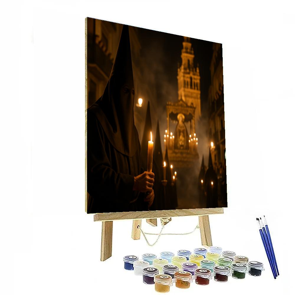 Spanish Semana Santa Night Procession painting number kit