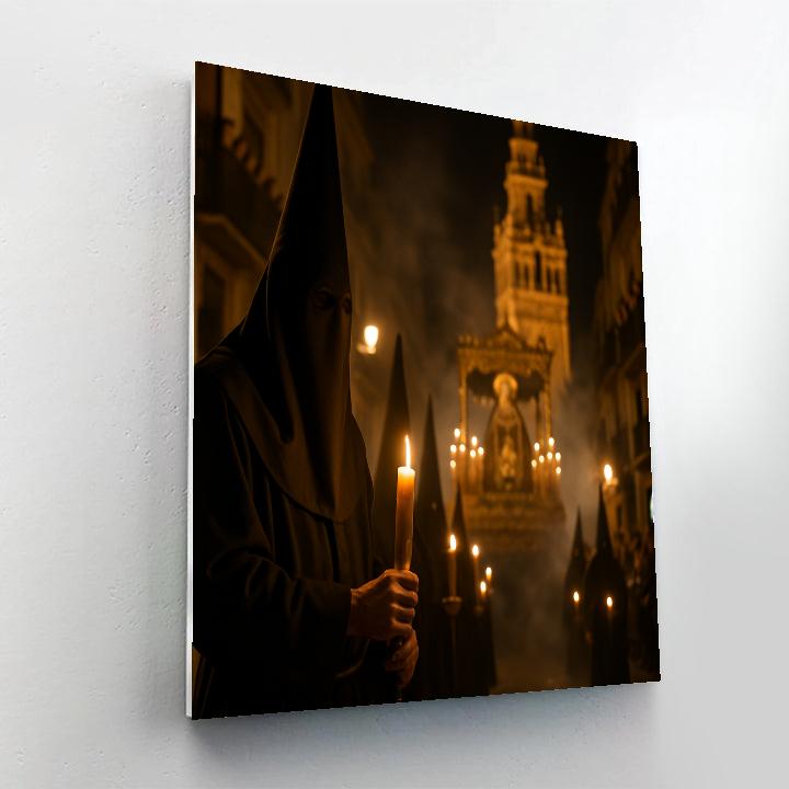 Spanish Semana Santa Night Procession painting number kit