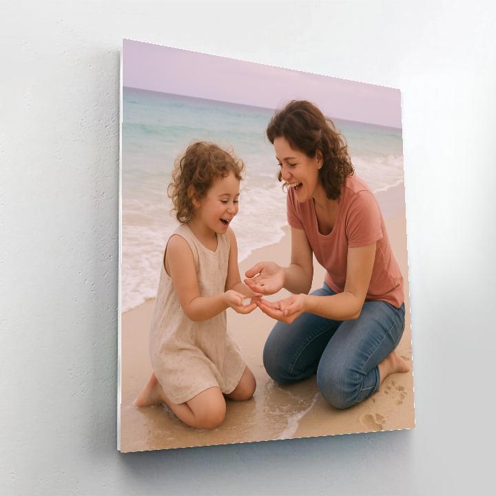 Seashore Shell Hunt With Mom Paint by numbers kits