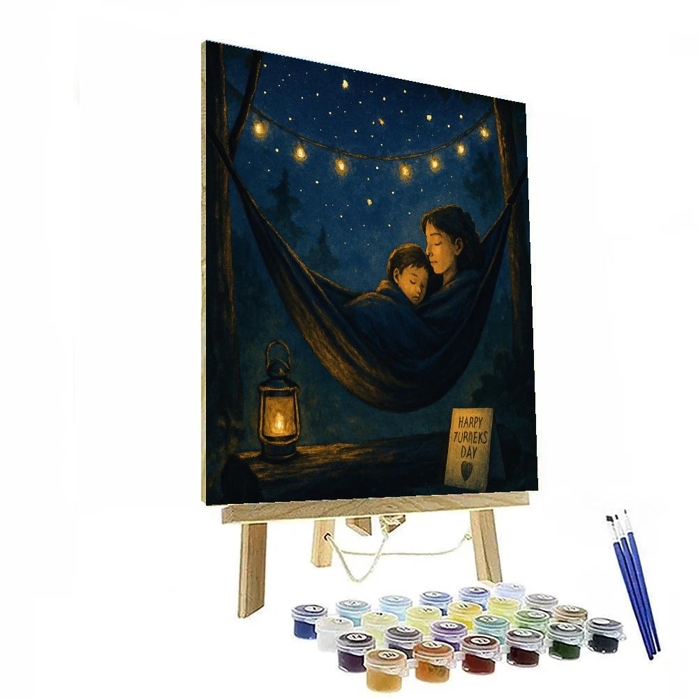 Starry Camping Hammock With Mom paint by color