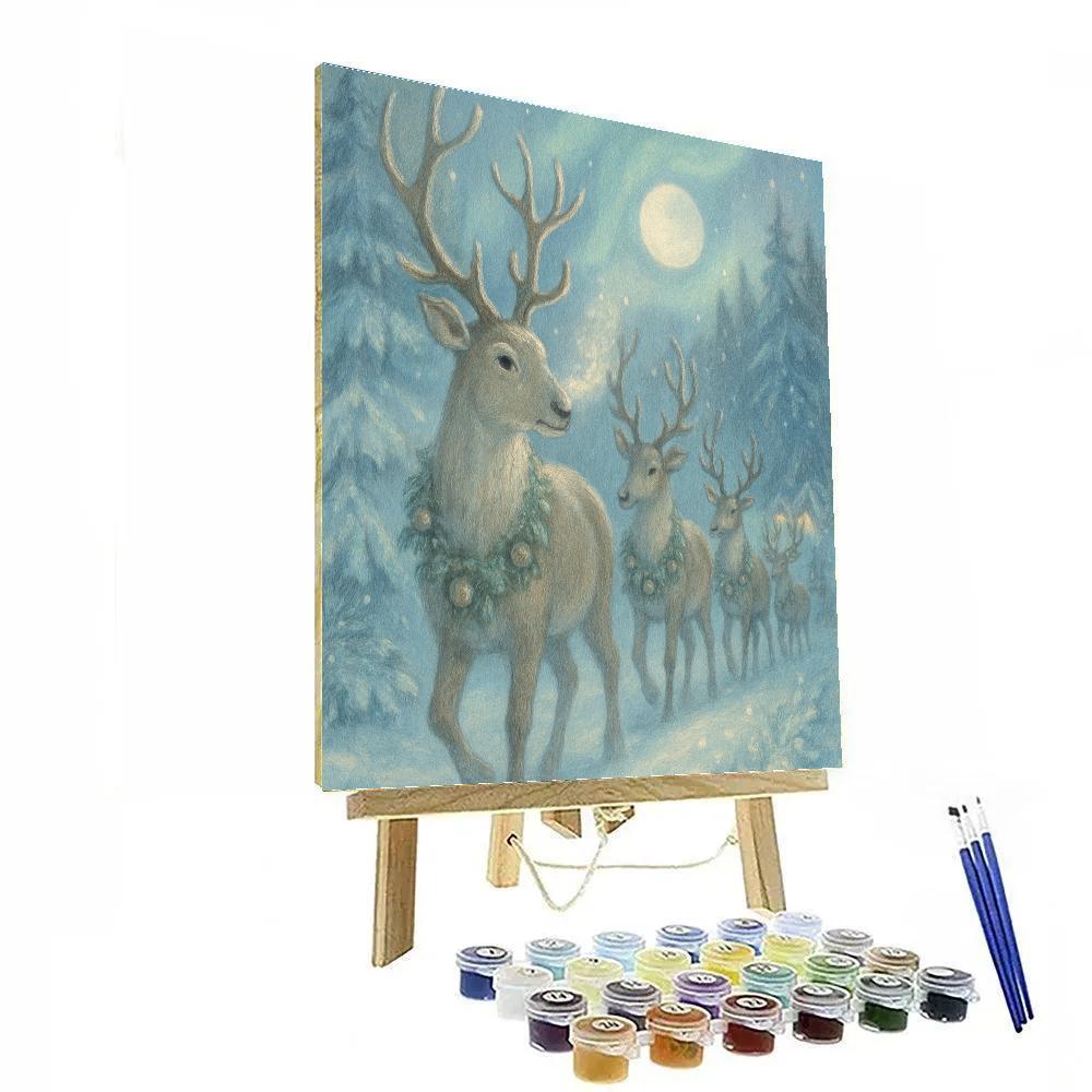 Reindeer Hollow Parade paint by number