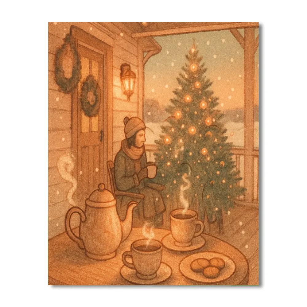 Maple Lane Snow Tea Paint by numbers kits