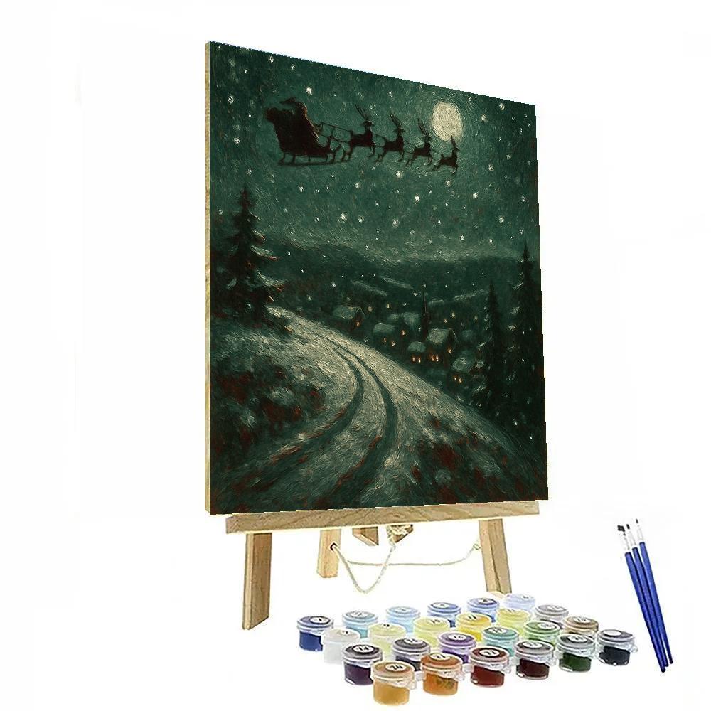 Sleighbell Hilltop Flight paint by numbers