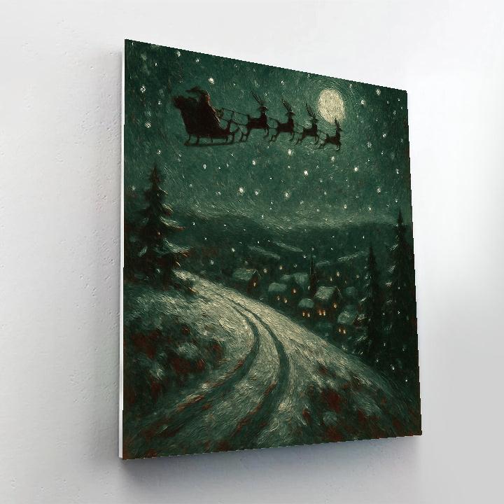 Sleighbell Hilltop Flight paint by numbers