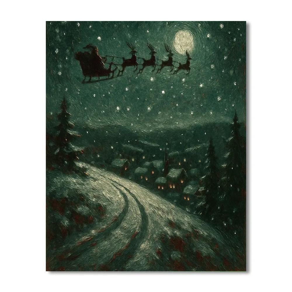 Sleighbell Hilltop Flight paint by numbers