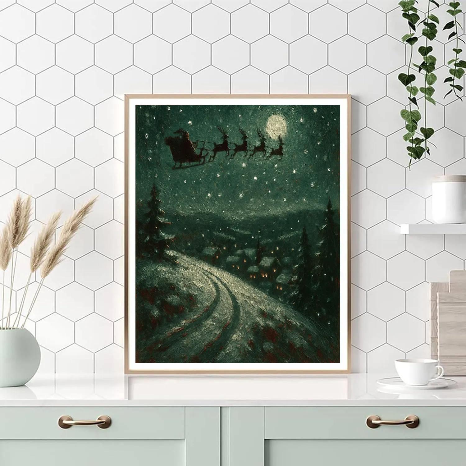Sleighbell Hilltop Flight paint by numbers
