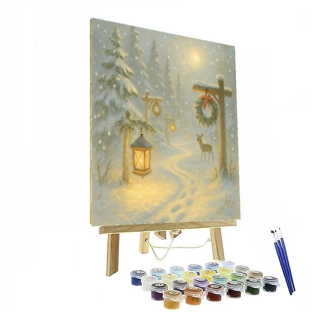 Pine Lantern Passage Number painting