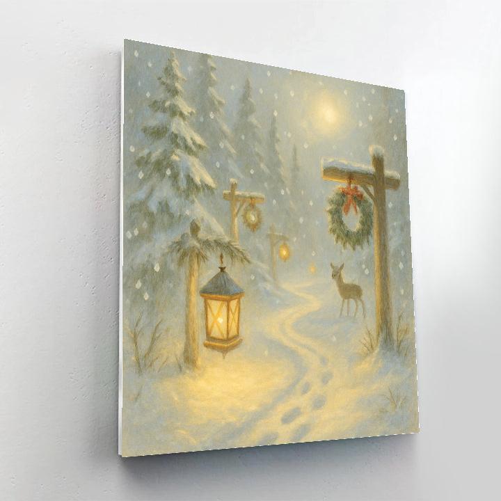 Pine Lantern Passage Number painting