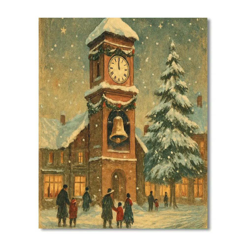 Old Clocktower Noel Paint by numbers kits
