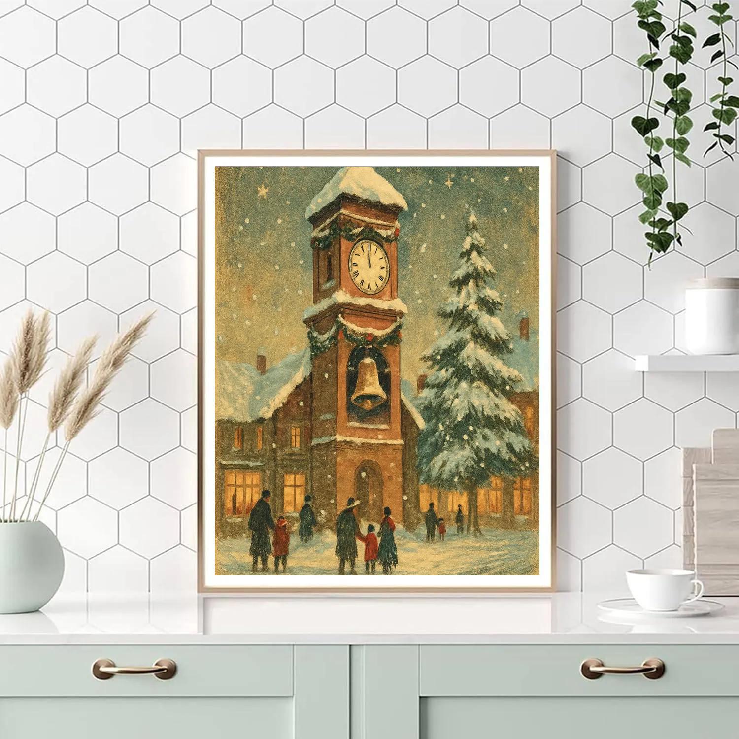Old Clocktower Noel Paint by numbers kits