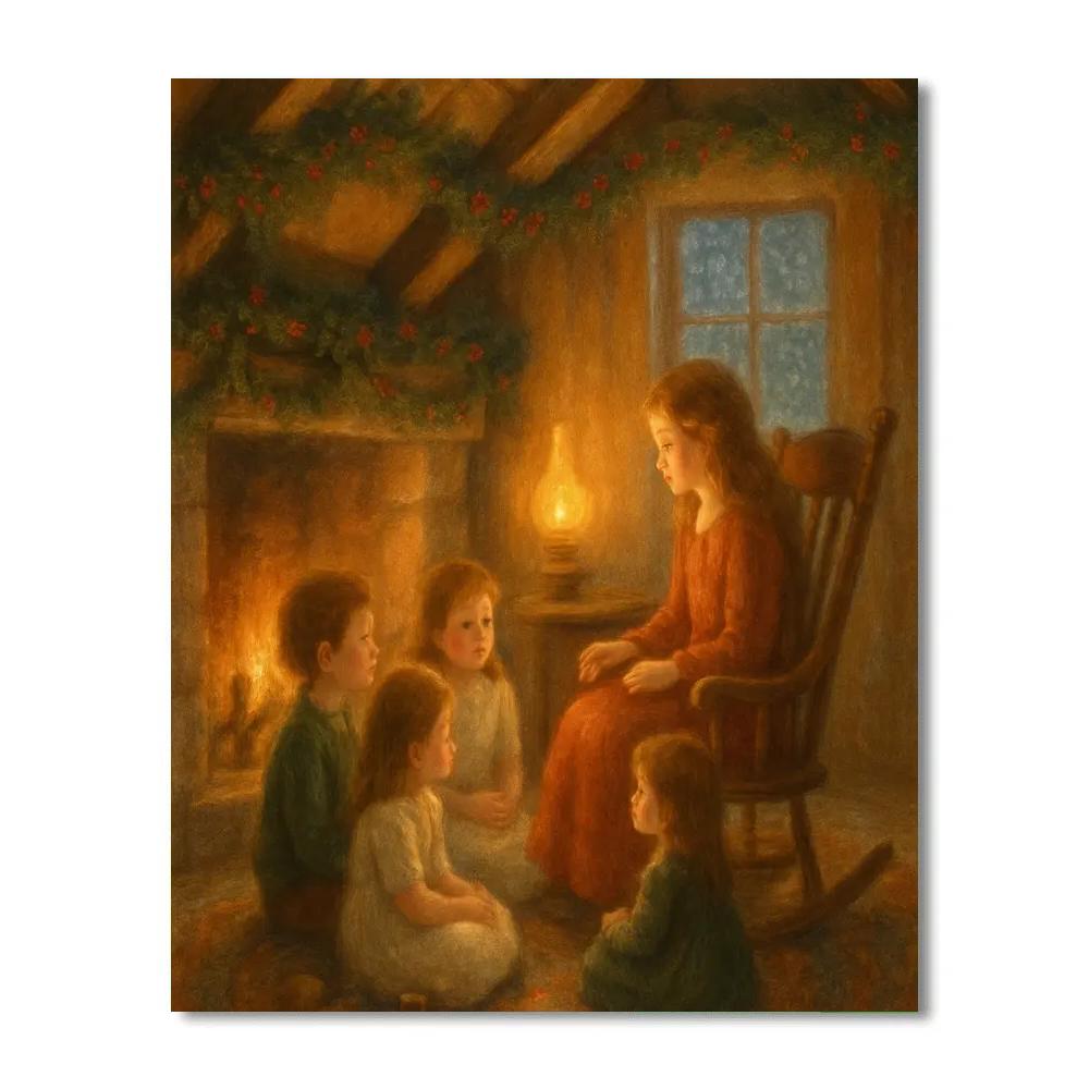 Fireside Story Attic DIY paint by numbers