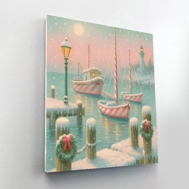 Peppermint Harbor Twilight Painting by numbers kit
