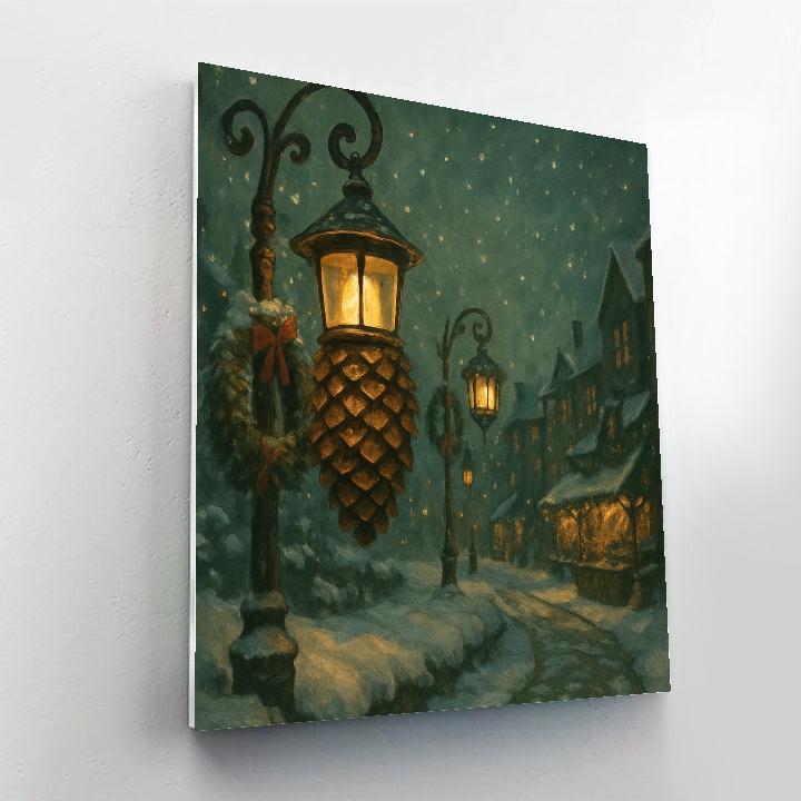Pinecone Lantern Street Numbered painting kits