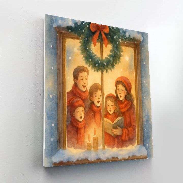 Hearthside Choir Window DIY paint by numbers