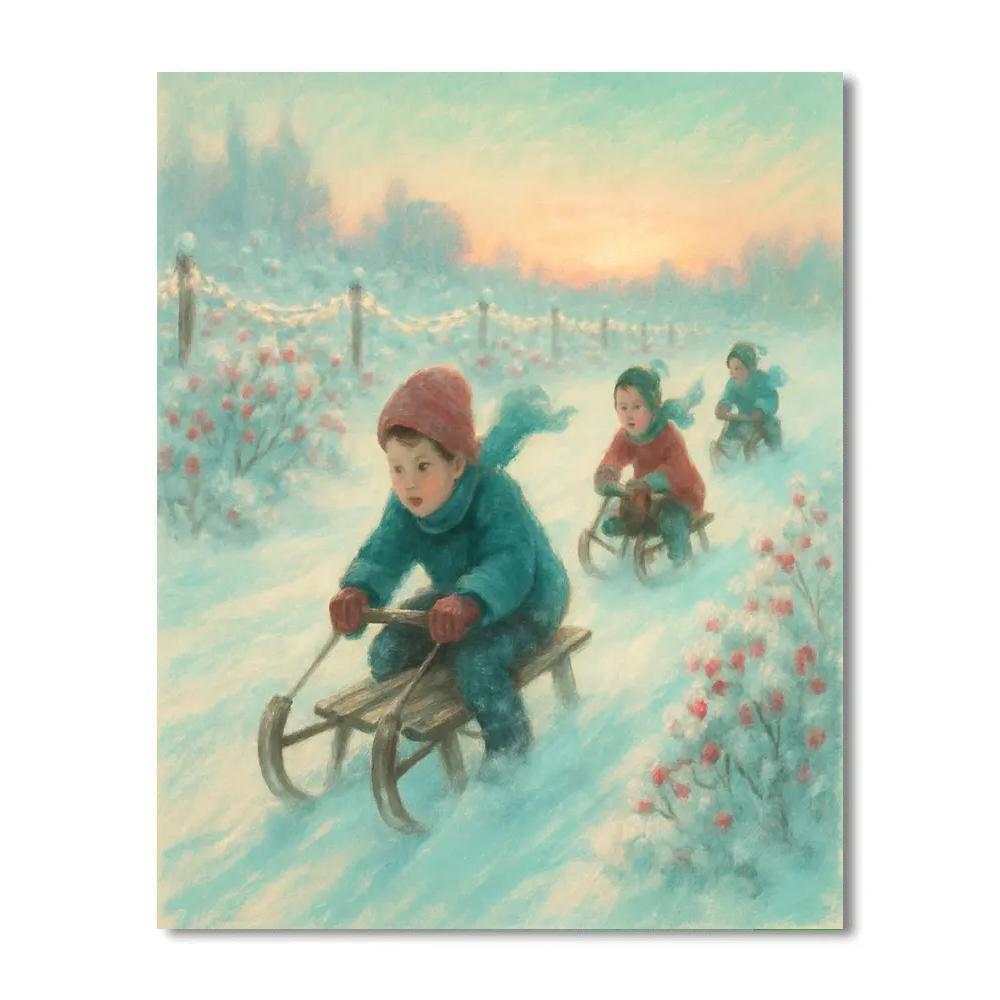 Blueberry Field Sleighs paint by color