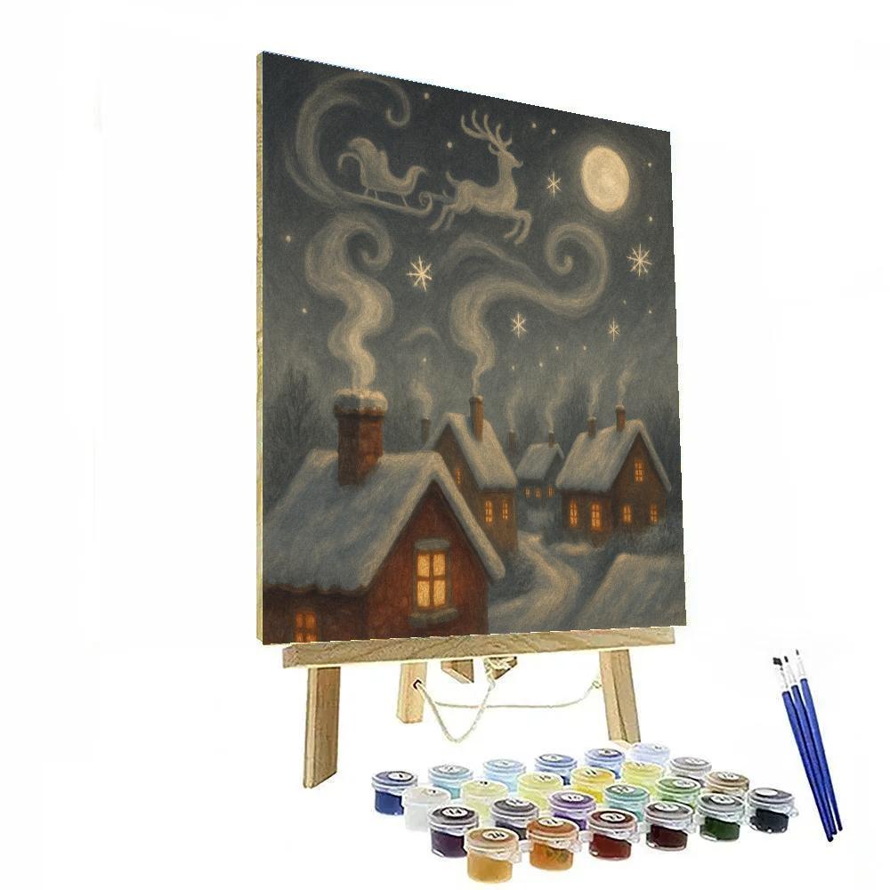 Chimney Smoke Storybook DIY paint by numbers