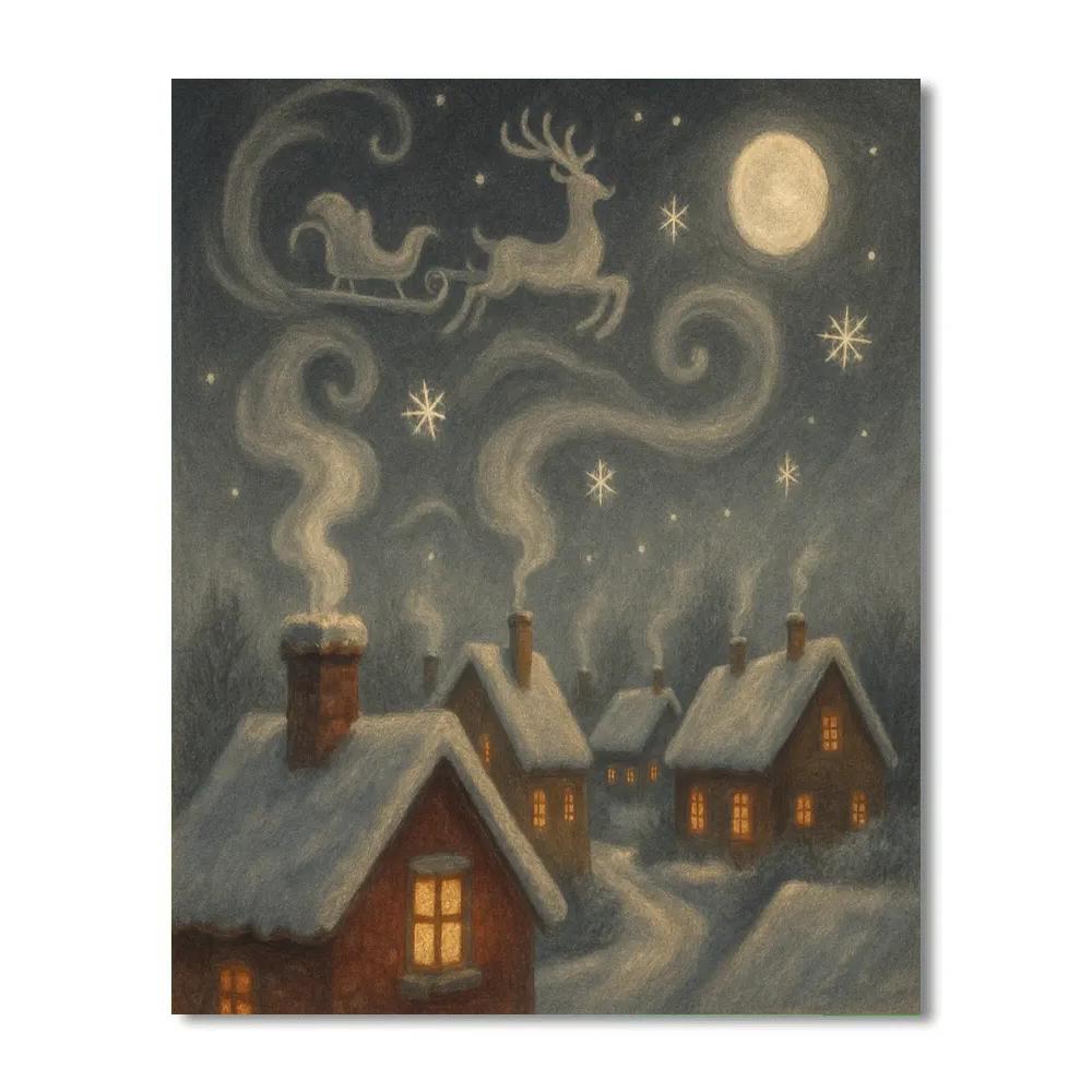 Chimney Smoke Storybook DIY paint by numbers
