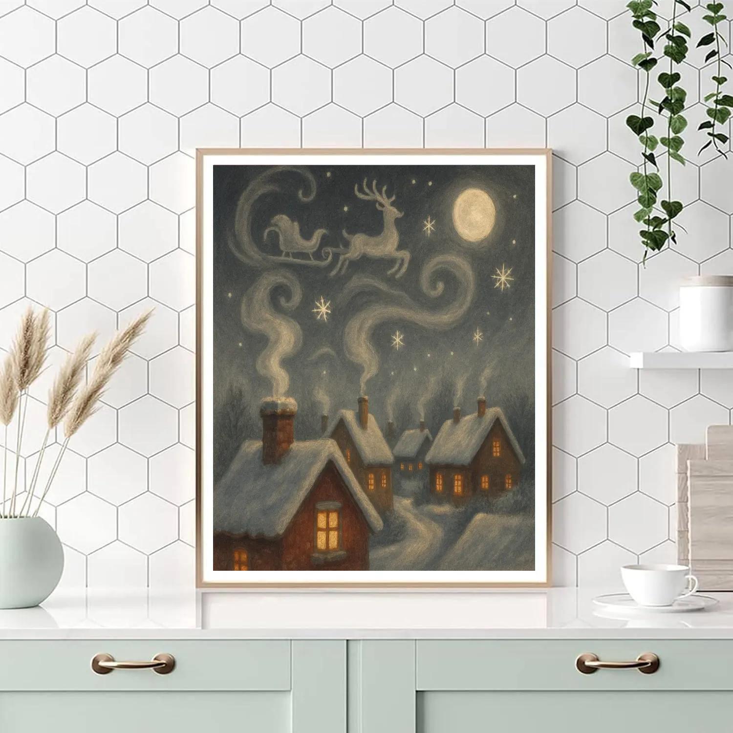 Chimney Smoke Storybook DIY paint by numbers