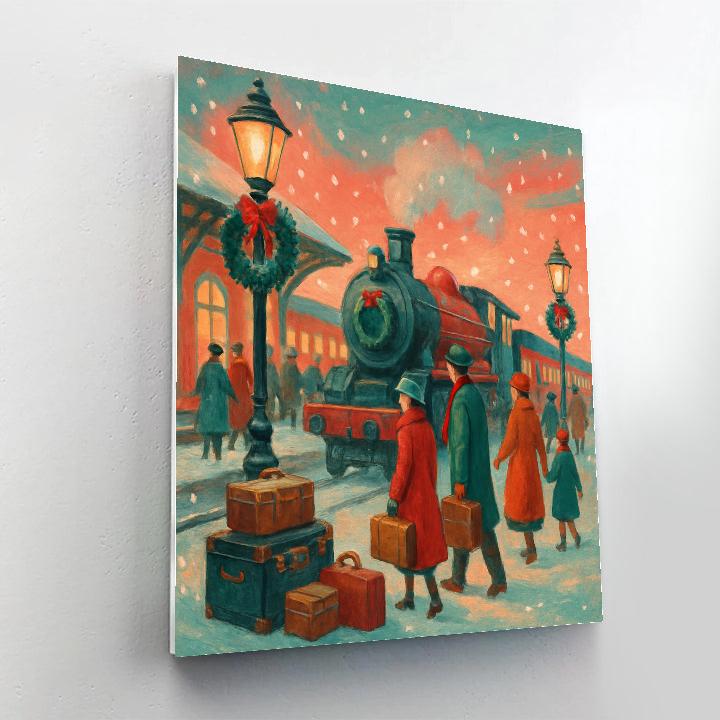 Sugarplum Station Platform Painting by numbers kit