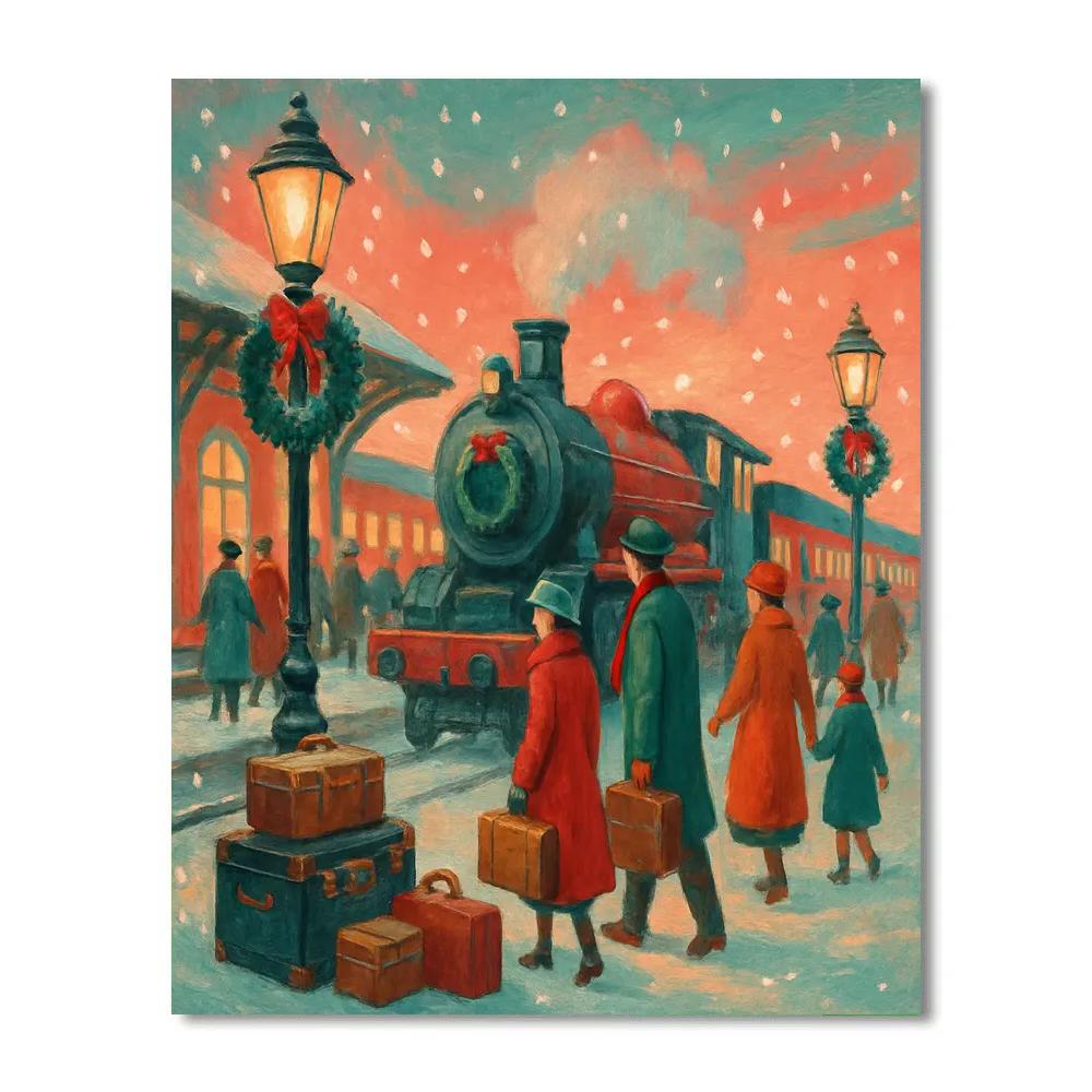 Sugarplum Station Platform Painting by numbers kit