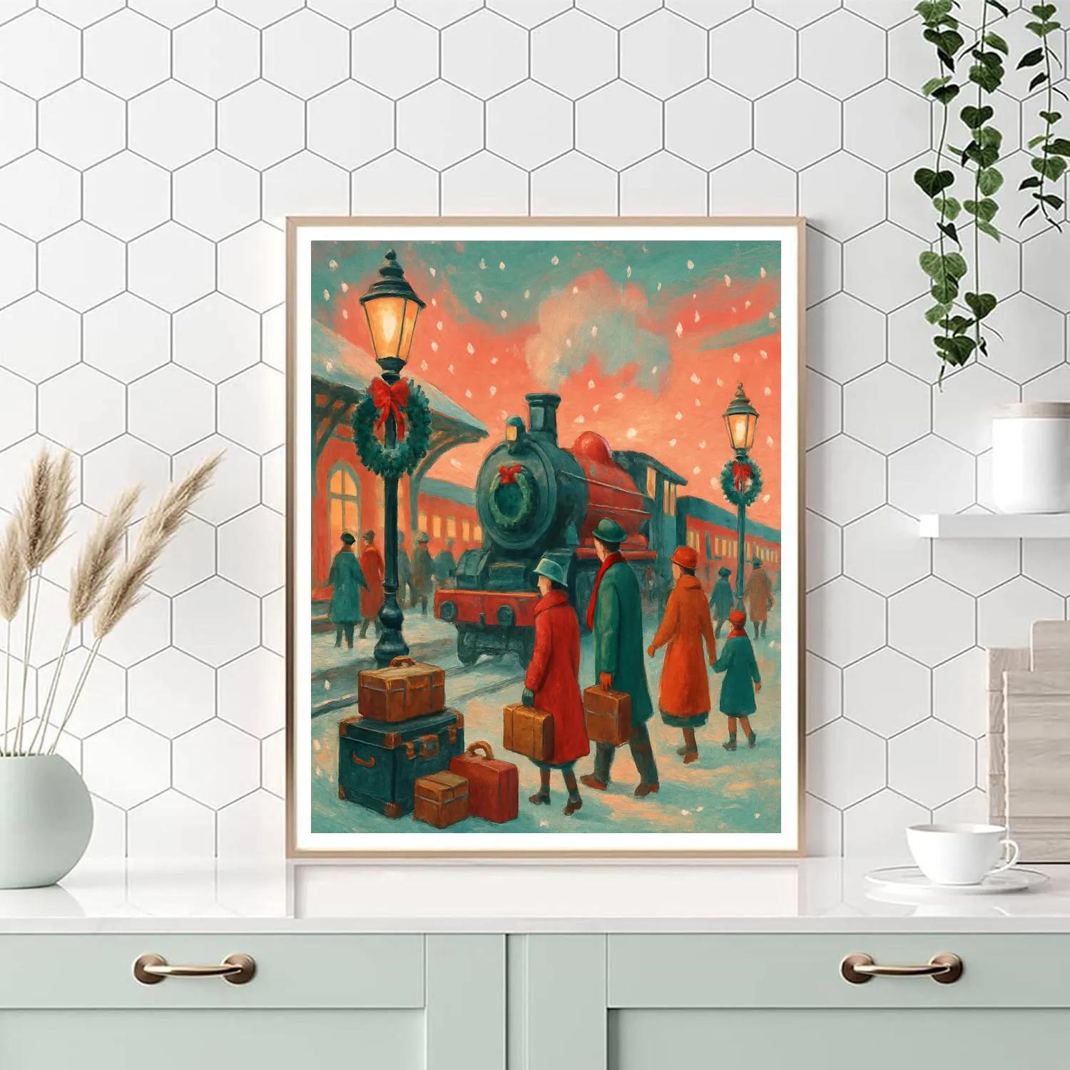 Sugarplum Station Platform Painting by numbers kit