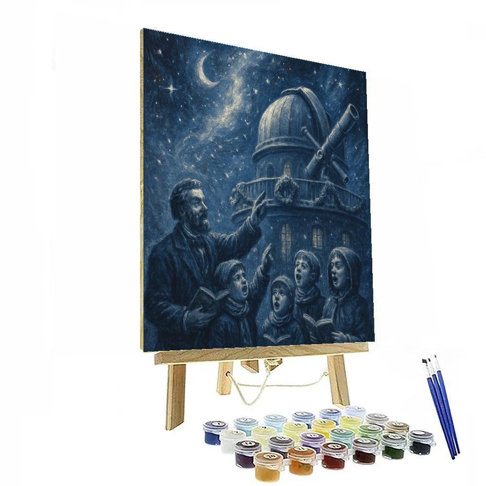 Frosted Observatory Carol DIY paint by numbers