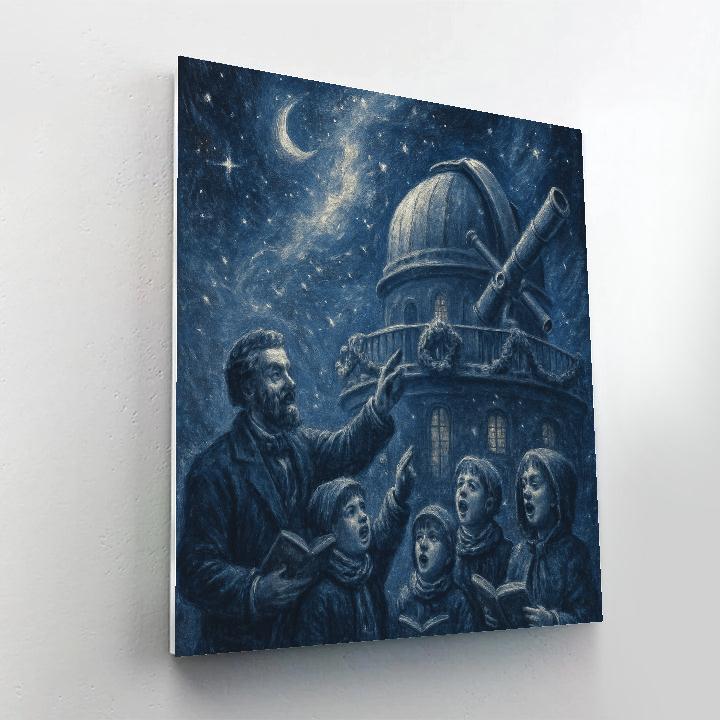 Frosted Observatory Carol DIY paint by numbers