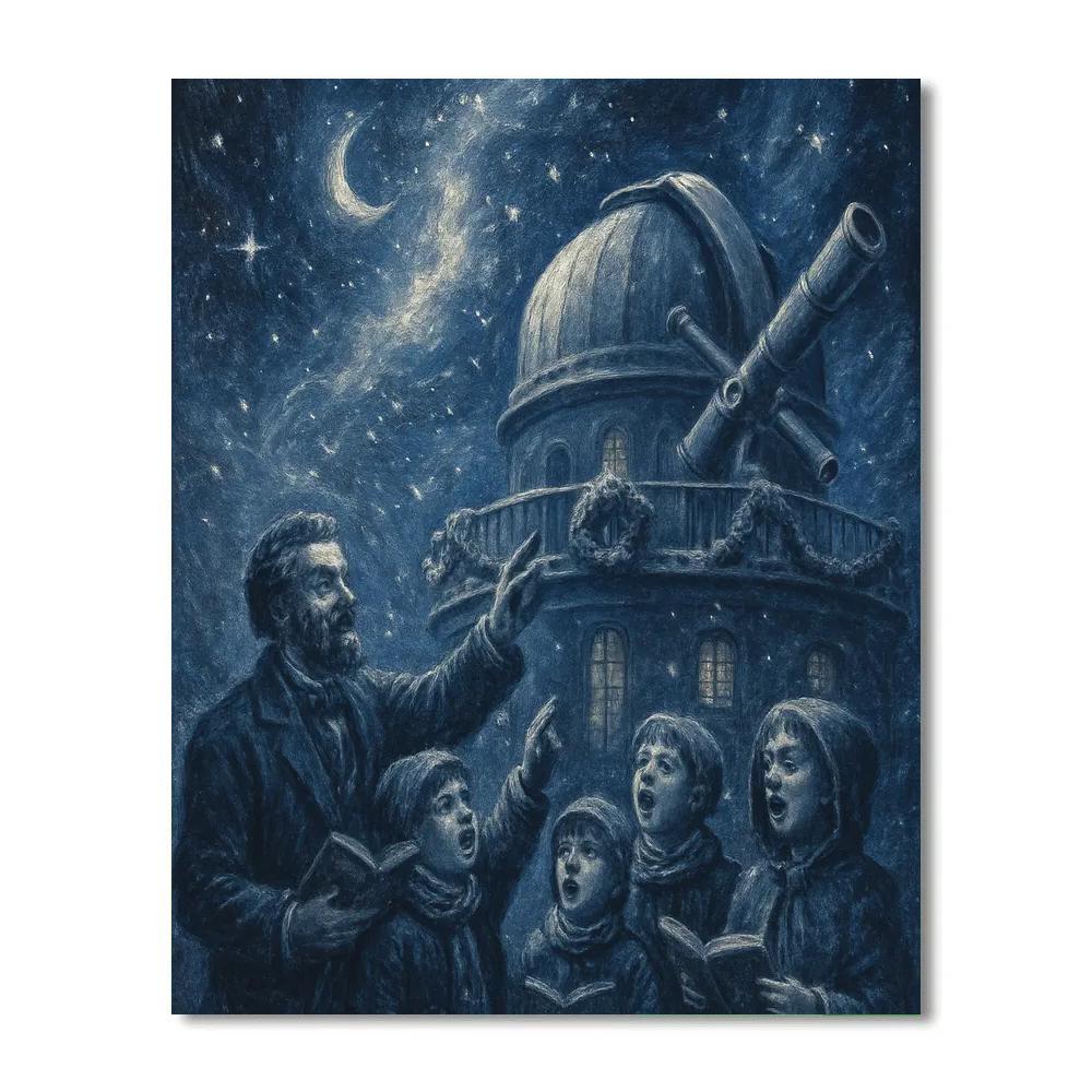 Frosted Observatory Carol DIY paint by numbers