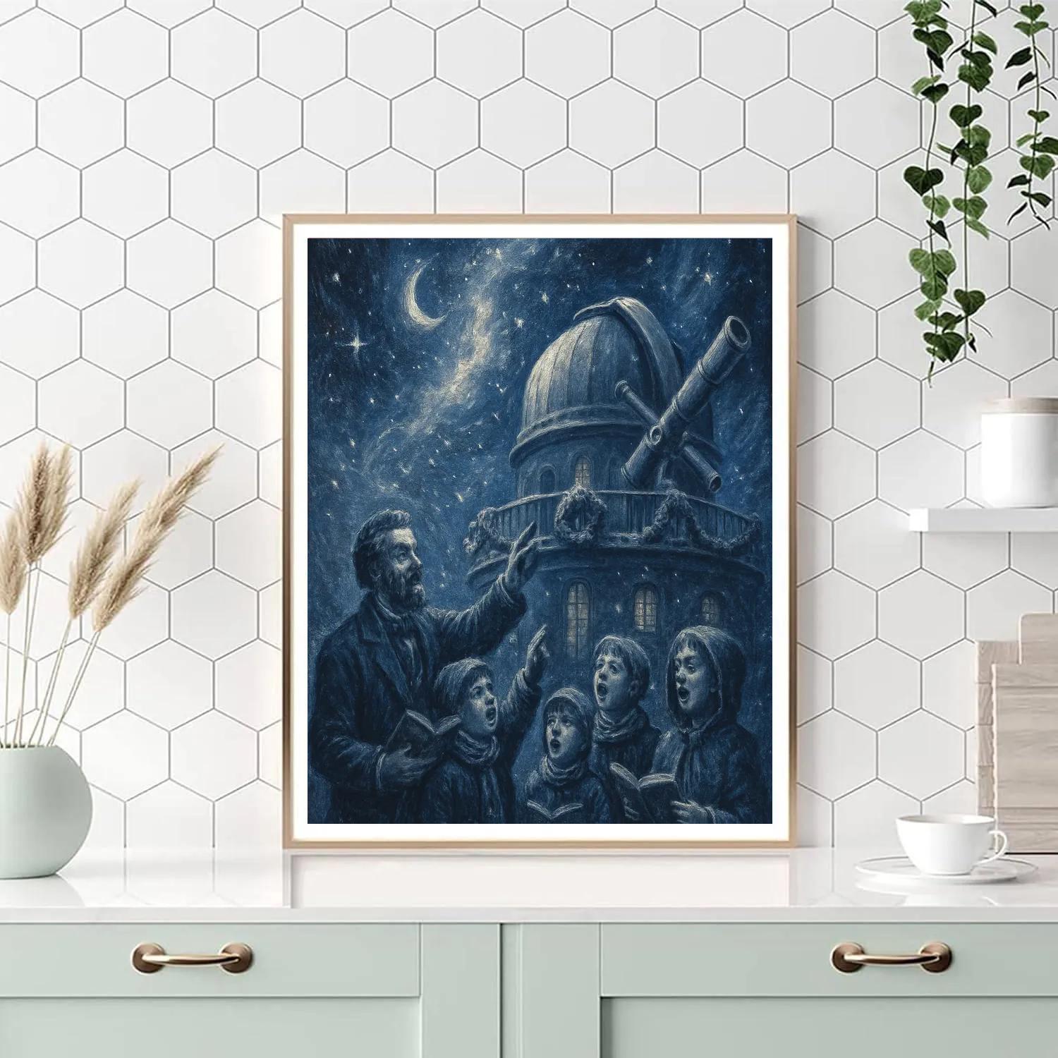 Frosted Observatory Carol DIY paint by numbers
