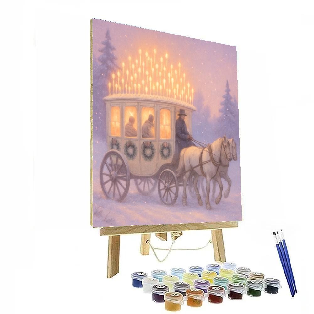 Carriage Of Carol Candles Number painting