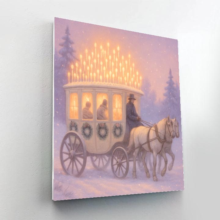 Carriage Of Carol Candles Number painting