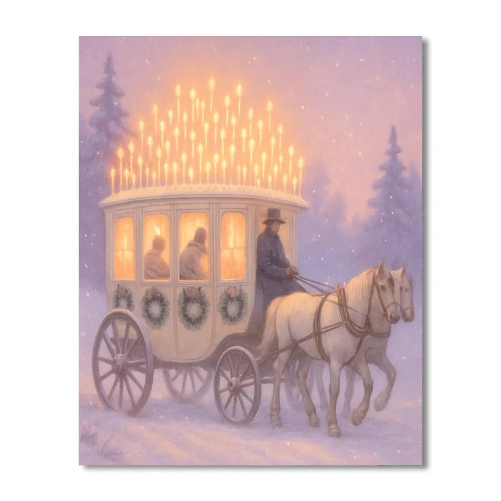 Carriage Of Carol Candles Number painting