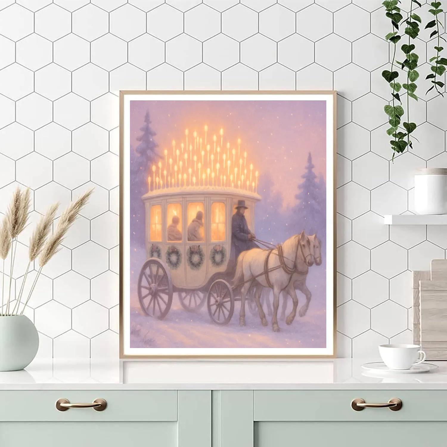 Carriage Of Carol Candles Number painting