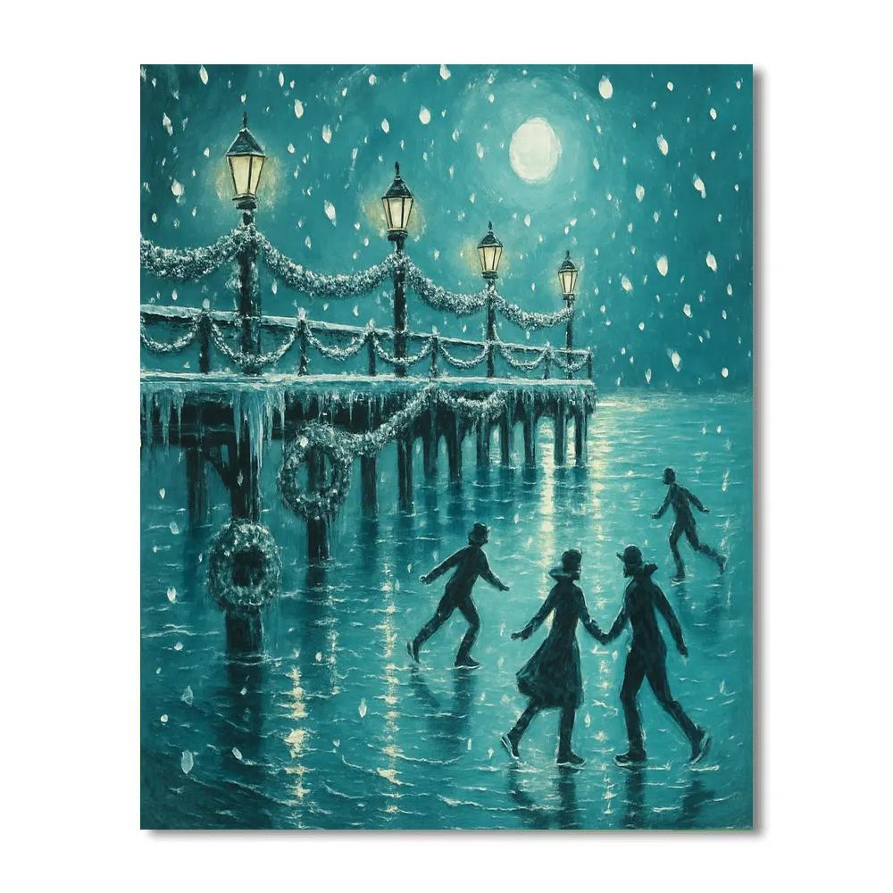 Tinsel Pier Reflections Painting by numbers kit