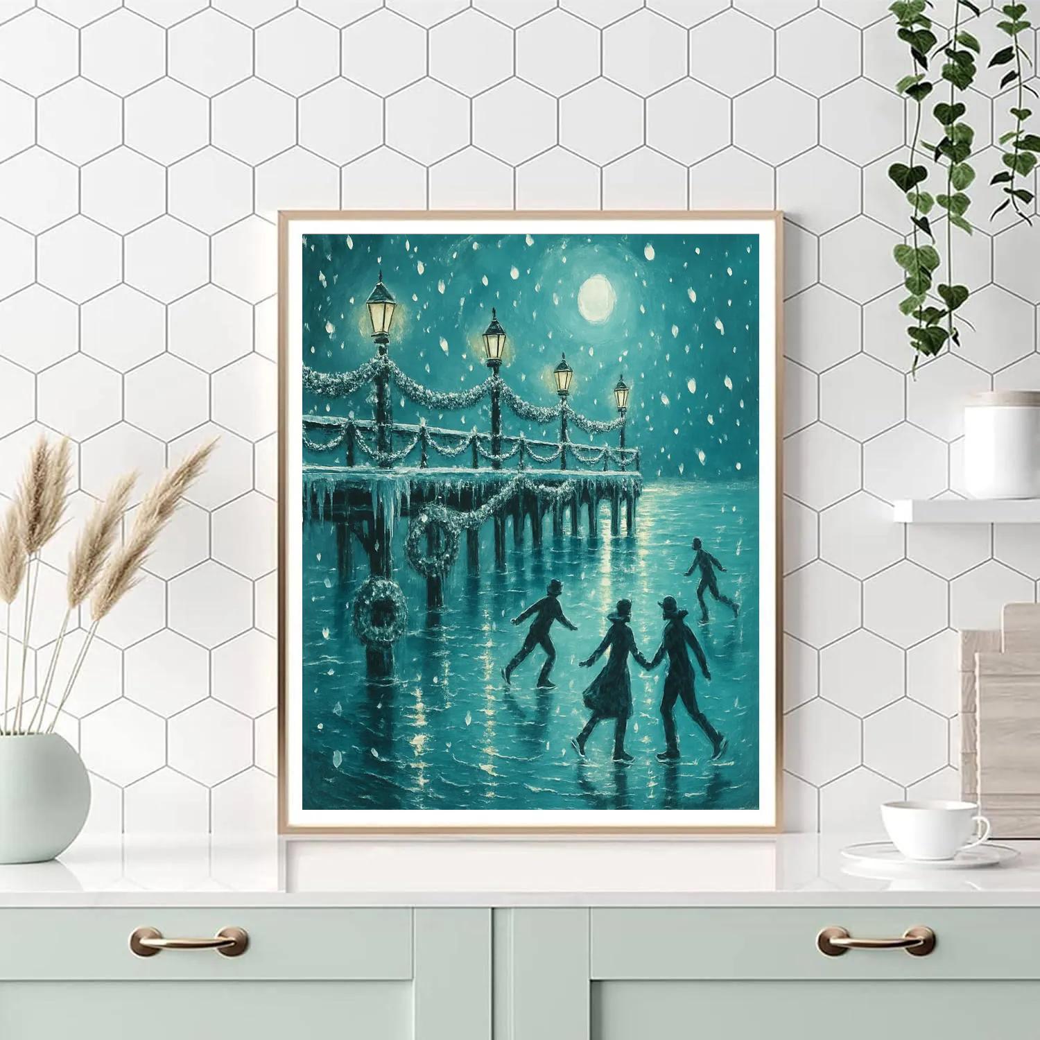 Tinsel Pier Reflections Painting by numbers kit