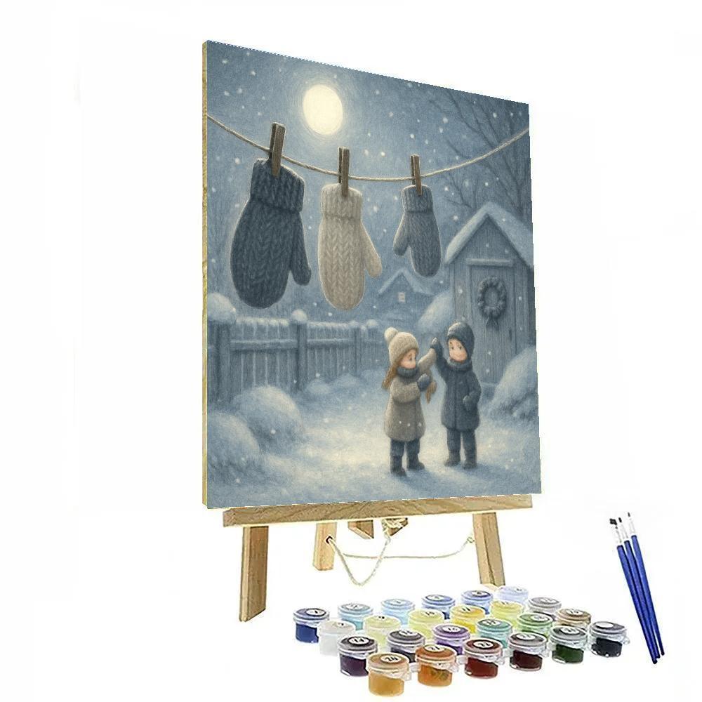 Mittens And Moonbeams DIY paint by numbers