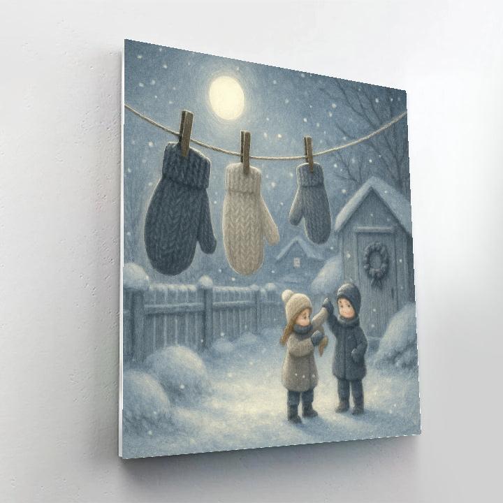 Mittens And Moonbeams DIY paint by numbers