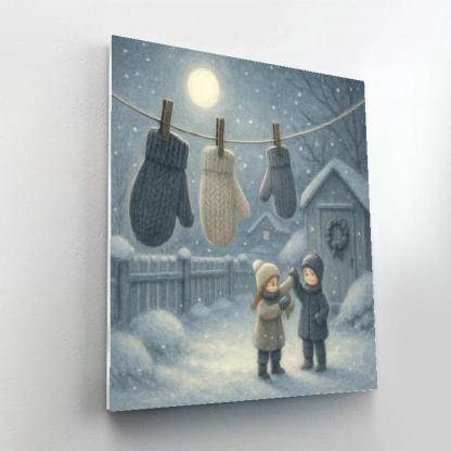 Mittens And Moonbeams DIY paint by numbers