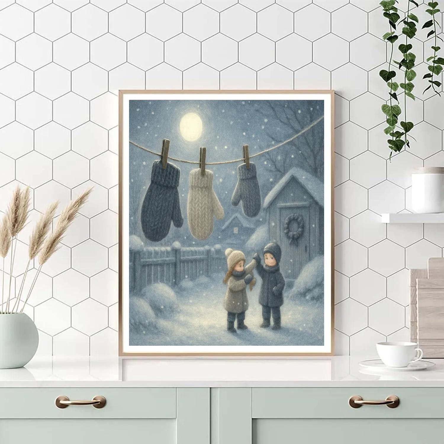 Mittens And Moonbeams DIY paint by numbers